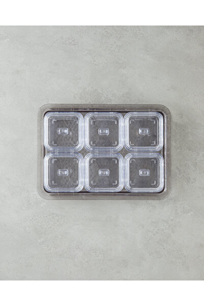 English Home Axel Acrylic 6 Compartment Breakfast 25X35 cm Anthracite