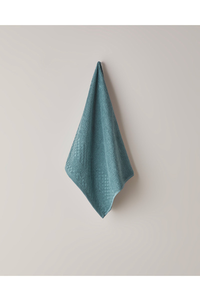 English Home Border Check Бавовняний рушник для обличчя 50x80 см, чорний