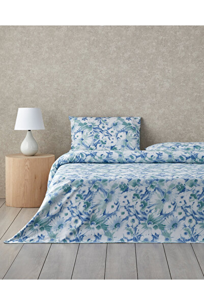 English Home Chaotic Garden Cotton Double Duvet Cover Set 200X220 cm Blue - Green