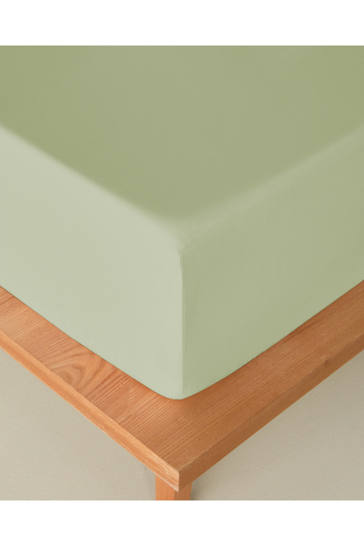 English Home Novella Premium Soft Cotton Single Fitted Sheet 100X200 cm Light Green