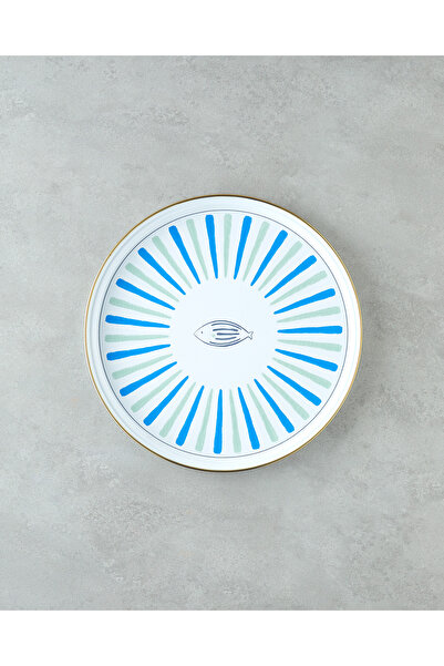 English Home Aqualuna Enamel Tray 31 cm Blue