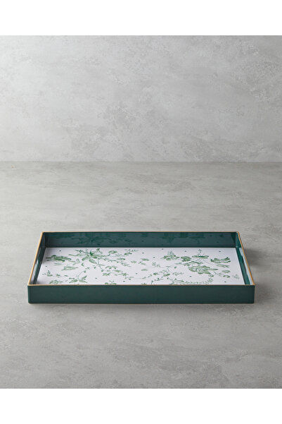 English Home Nature's Green PP Tepsi 40x26 cm Beyaz - Yeşil