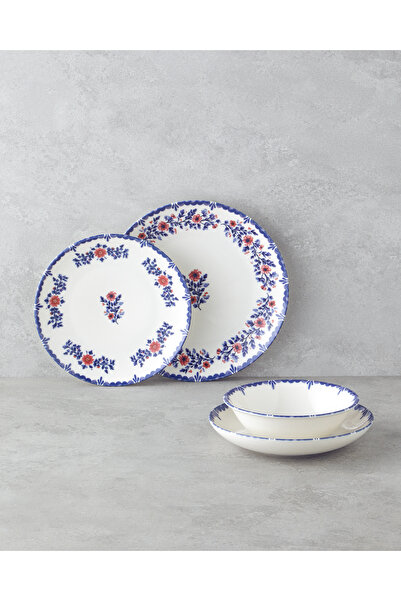 English Home Bluebell Porselen Yemek Takımı 24 Parça 6 Kişilik Mavi