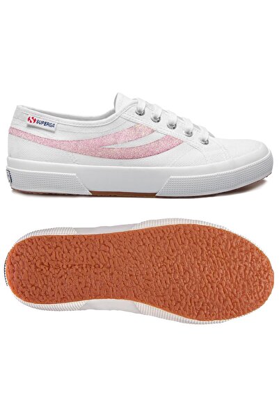 Superga 2953 Swallow Tail Lame Kadın Beyaz Bileksiz Sneaker