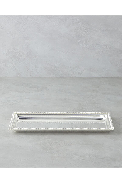 English Home Treas Metal Tepsi 40x17 Cm Silver