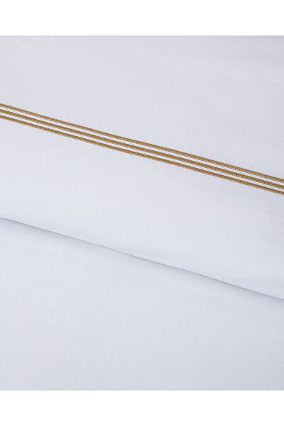 English Home Set cuvertură de pilota Super King cu cadru modern brodat din percal 260x220 cm auriu