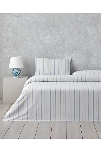 English Home Subtle Waves Yarn Dyed Single Duvet Cover Set 160X220 cm Blue