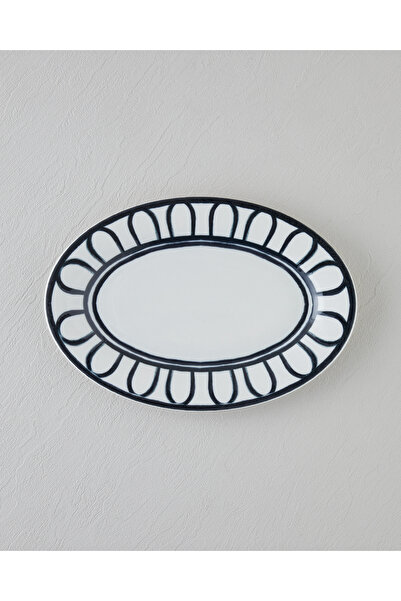 English Home Monarch Porcelain Boat Plate 30 cm Black - White