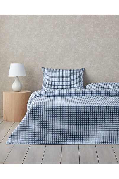 English Home Σετ Παπλωματοθήκη Windsor Easy-Iron Διπλό 200x220 cm Μπλε