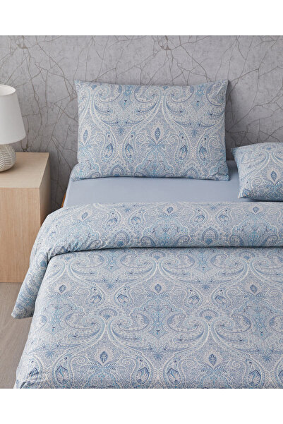 English Home Set cuvertură de pilota pentru o persoană din bumbac Boho Chic 160x220 cm Albastru