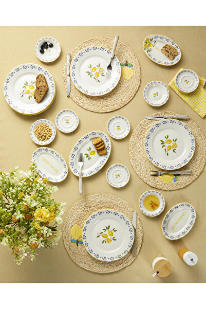 English Home Lemony Porselen Kahvaltı Takımı 20 Parça 6 Kişilik Sarı