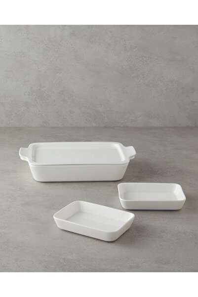 English Home طقم أواني فرن سيراميك بيانكا 34×20 سم أبيض