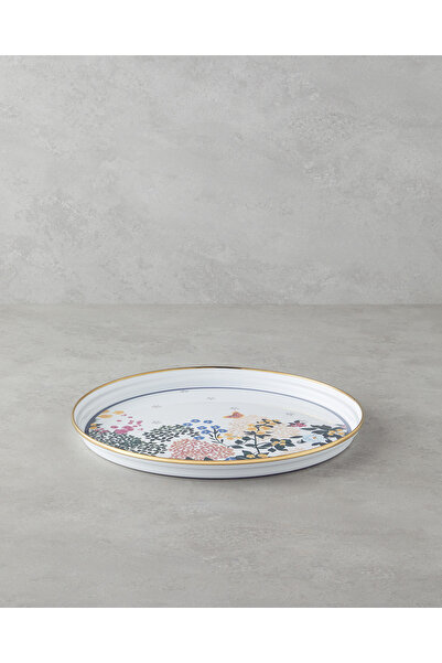 English Home Artistic Flower Emaye Tepsi 31 cm Renkli