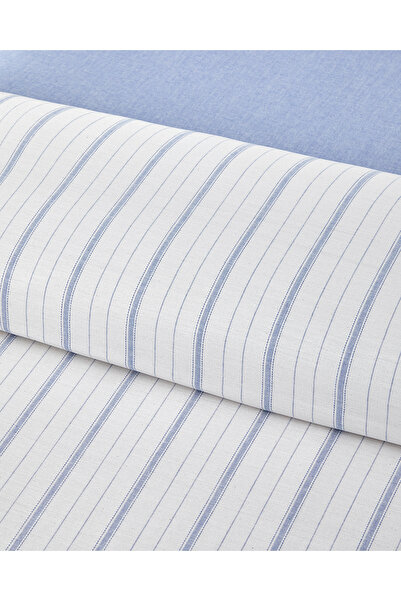 English Home Subtle Waves Yarn Dyed Double Duvet Cover Set 200X220 cm Blue