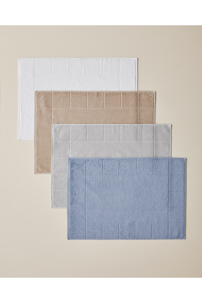 English Home Chequer Pamuk Ayak Havlusu 50x70 cm Gri