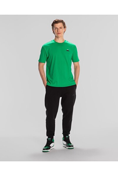 Kappa Authentic Space Jump T-Shirt Erkek Yeşil Regular Fit Tişört
