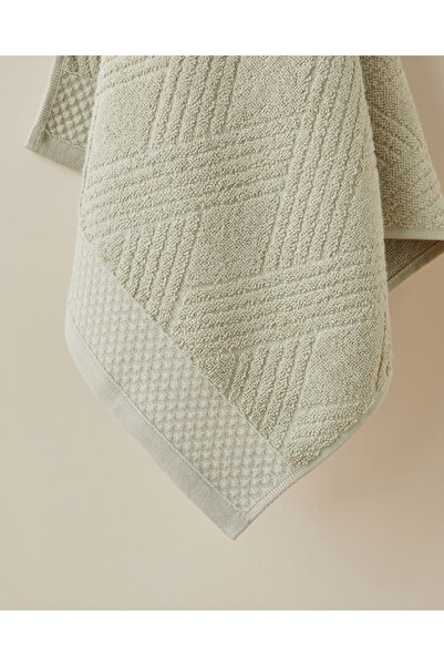 English Home Chic Diamond Cotton Face Towel 50X80 cm Light Green