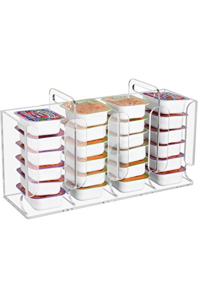 Slasa موزع مربى الفراولة المصنوع من الأكريليك - 21.6 × 11.4 × 7 سم، رف تخزين ...