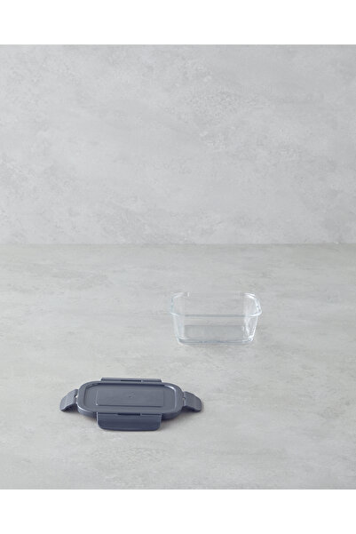 English Home حاوية تخزين زجاجية من فريش وير، 720 مل، رمادية