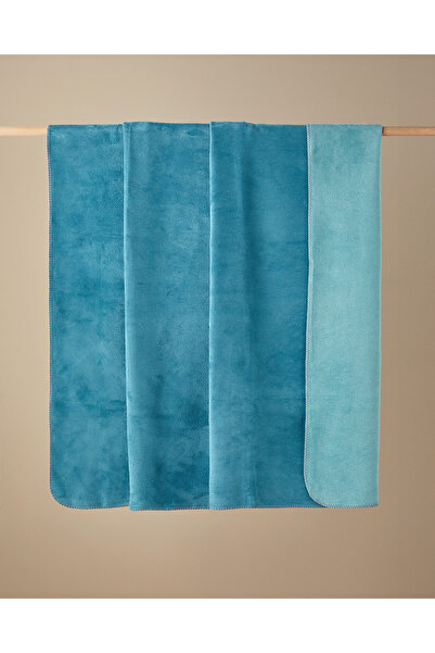 English Home Plain Pamuklu Çift Kişilik Battaniye Seledon-Mint