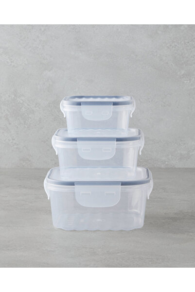 English Home Layla Plastic Storage Container 400-800-1400 ml Transparent