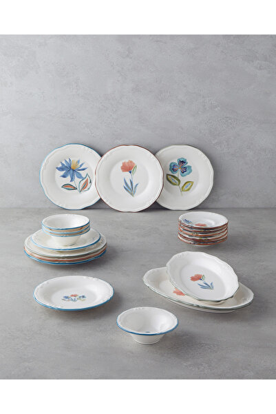 English Home طقم إفطار جيسيكا بورسلين 20 قطعة 6 أشخاص ملون