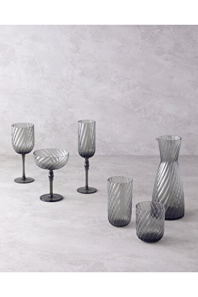 English Home Meghan Glass - 360 ml Anthracite Set of 2 Glasses