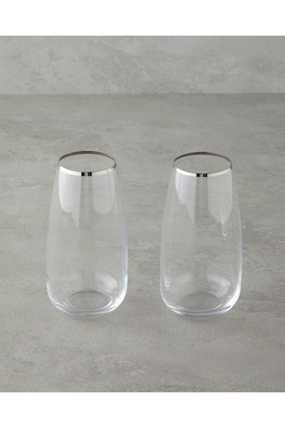 English Home Set de 2 pahare de cristal Serenity - 400 ml Argintiu