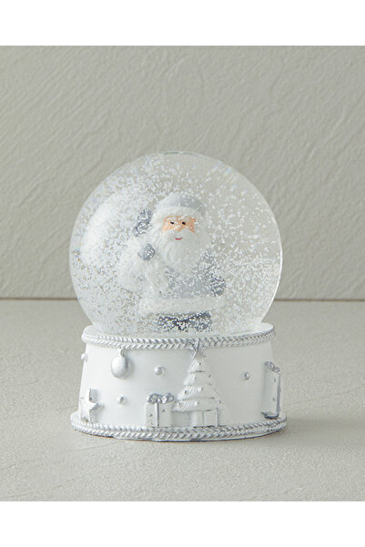 English Home Santa Yılbaşı Kar Küresi 6,6x6,6x8,5 cm Beyaz