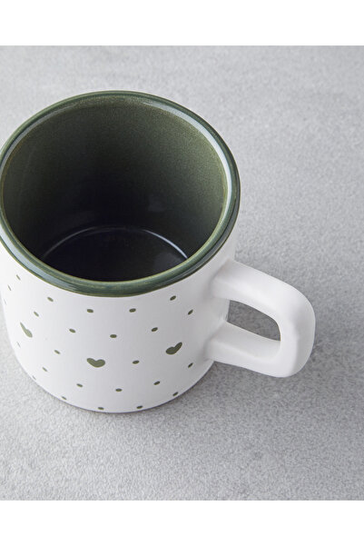 English Home Remixy Ceramic Green Coffee Cup Set - 110 ml Set of 2