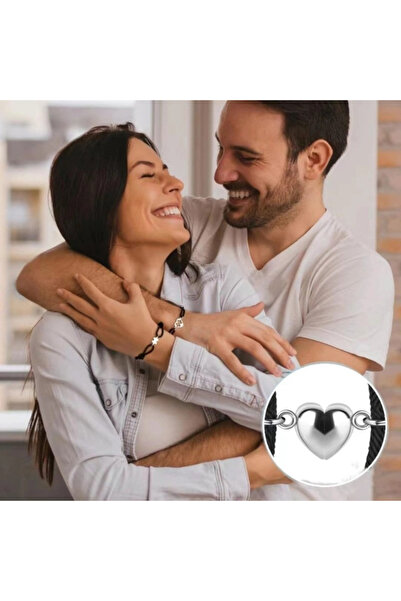 ALL PAPICKS - Brățări magnetice cuplu- Set de 2 piese din oțel inoxidabil, cadou romantic