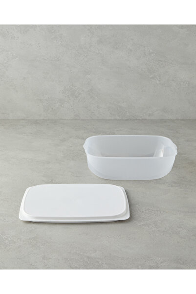 English Home Morgan Plastik Saklama Kabı 30x21,5 cm Beyaz