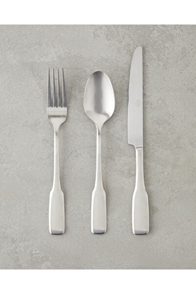 English Home Sanchi Paslanmaz Çelik Çatal Kaşık Bıçak Takımı 18 Parça 6 Kişilik Silver