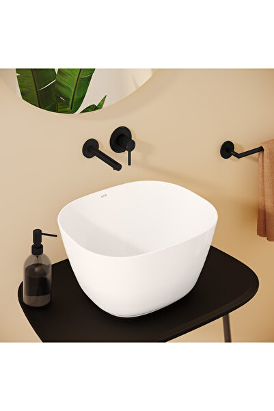 VitrA Origin A4258136Wtc Concealed Basin Mixer (Surface Mounted Assembly-Two Handles), Matte Black