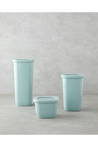 English Home جرة بلاستيكية نوفيا 3 قطع باللون الأخضر الفاتح - 550 مل / 1200 مل / 1700 مل