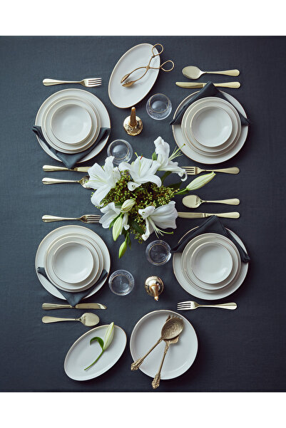 English Home Torino Porselen Yemek Takımı 27 Parça 6 Kişilik Gold