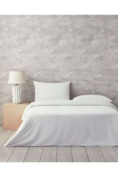 English Home Grandiose Ajurlu Perkal Çift Kişilik Çarşaflı Nevresim Takımı Beyaz