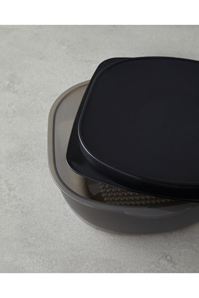 English Home Morgan Plastic Storage Container 16X16 cm Black