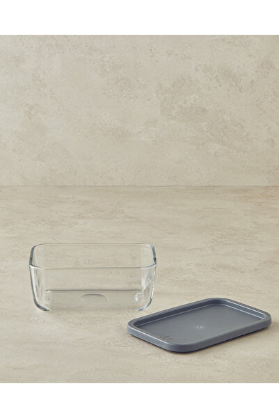 English Home 1170 ml Gray Fresh Safe Glass Storage Container
