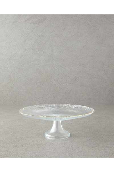 English Home Suport pentru tort din sticlă aurie Siana 28 cm
