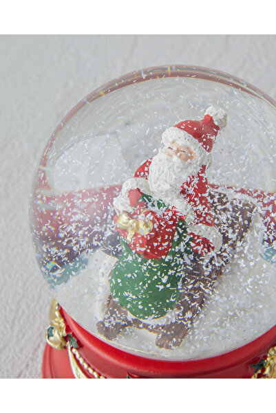 English Home Blume Kar Küresi 9 cm Kırmızı