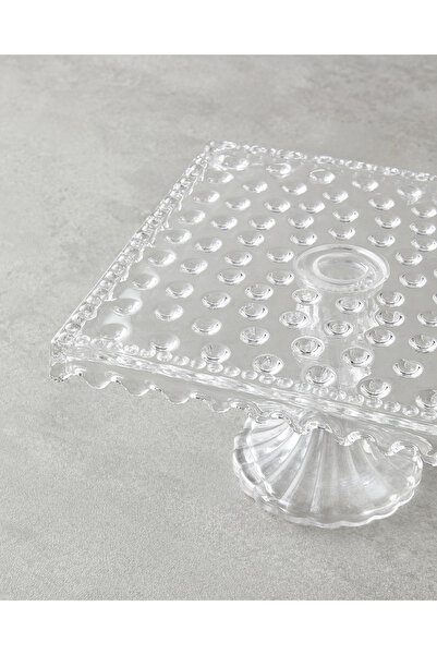 English Home Bubbles Glass Cake Stand 18X11 cm Transparent