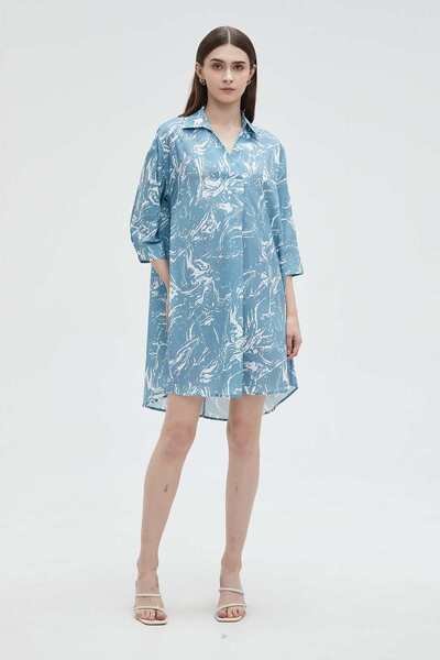 mica Women's Long Sleeve Button-Up Blouse