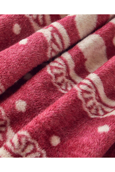 English Home romantic memories Akrilik Tv Battaniye 130x170 cm Vişne