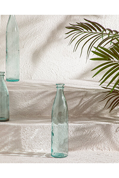 English Home Recycled Bottle Cam Vazo Yeşil