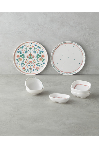 English Home Enola Seramik Kahvaltı Takımı 8 Parça 2 Kişilik Yeşil