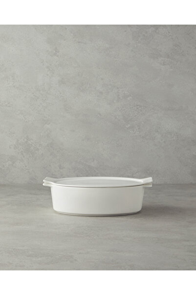 English Home Pure New Bone Oval Fırın Tenceresi 29x19x7,5 cm Beyaz
