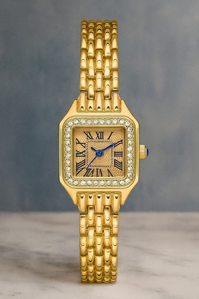 G Sport POLO Gold Women's Steel Stone Model Analog Wristwatch
