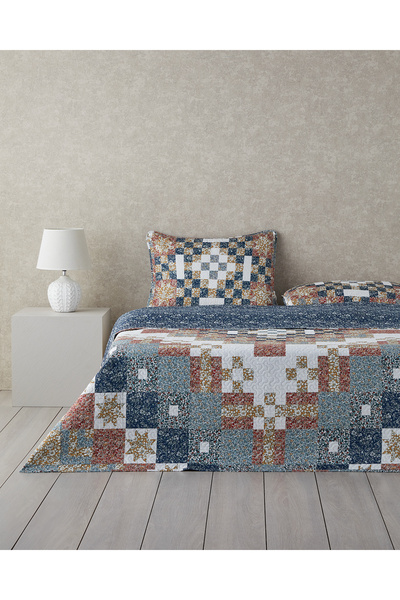 English Home Retro Tribute Çok Amaçlı Tek Kişilik Yatak Örtüsü Takımı 160x220 cm Hardal