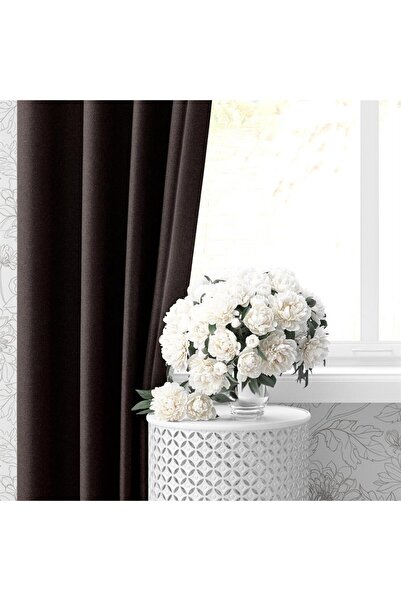 GOCCIA Blackout Karartma Tek Kanat Fon Perde Acı Kahve